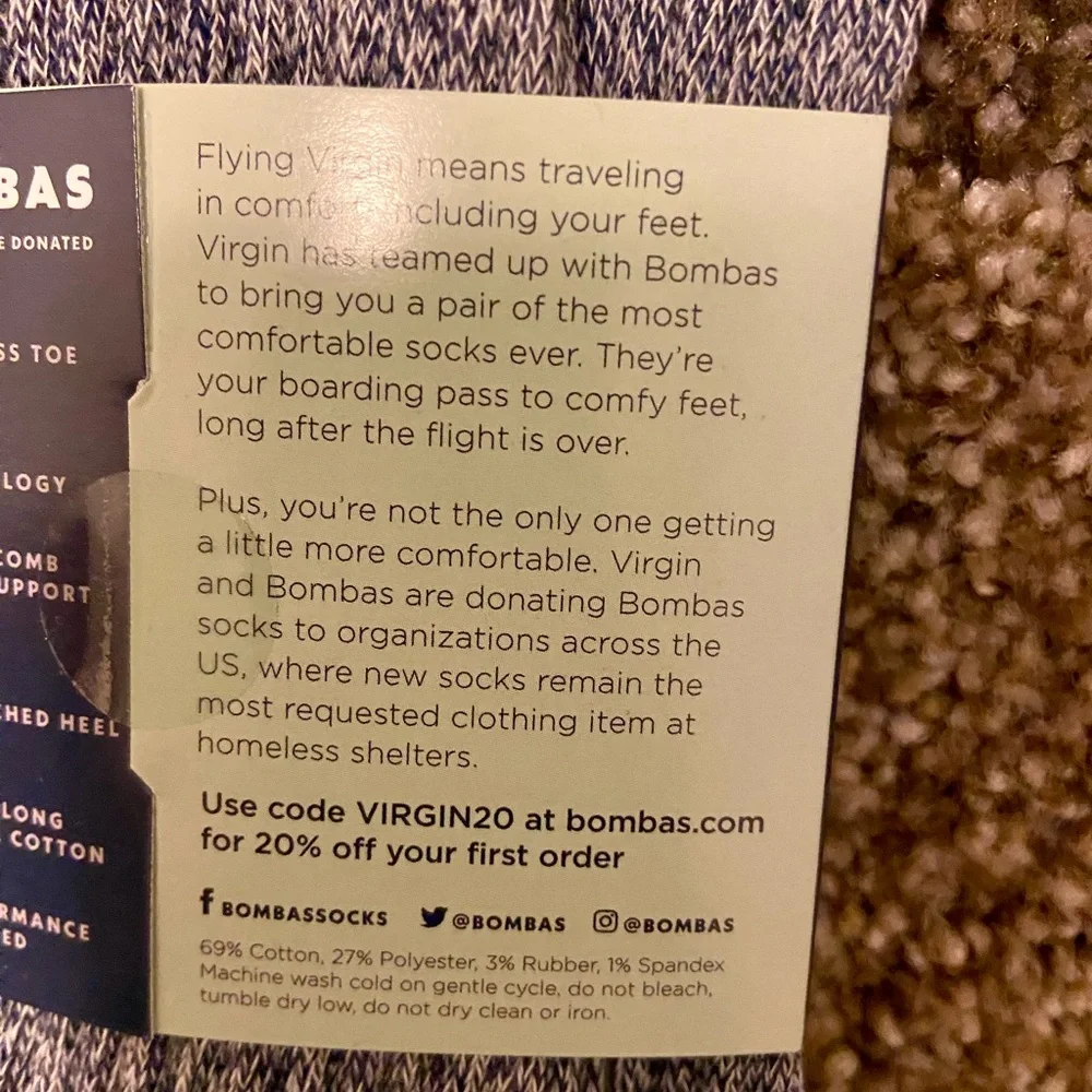 5 pair BoMbAs comfy socks women large - Picture 3 of 5